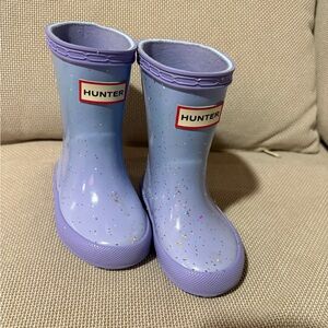 Hunter Kids' Lavender Glitter Boots